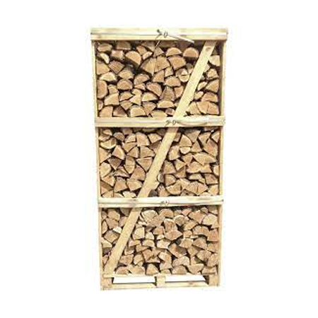 Kiln dried oak firewood in 1,8 RM wooden crates